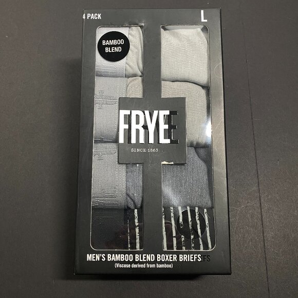 FRYE Bamboo Blend Boxer Briefs - 4 Pack - NWT - Large - Multi-Colors - Picture 1 of 2
